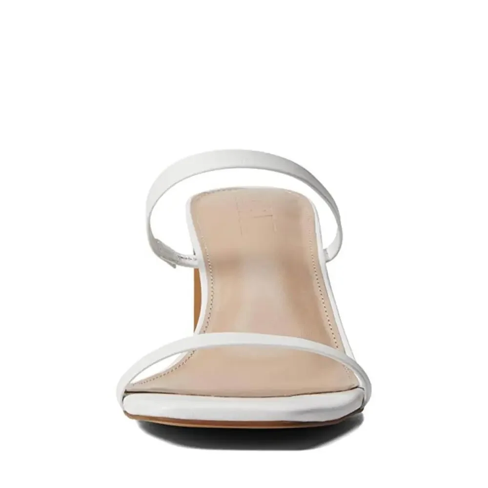 FARYL by Farylrobin Analisa Sandals Women's 13 White Leather Square Toe GAL1105